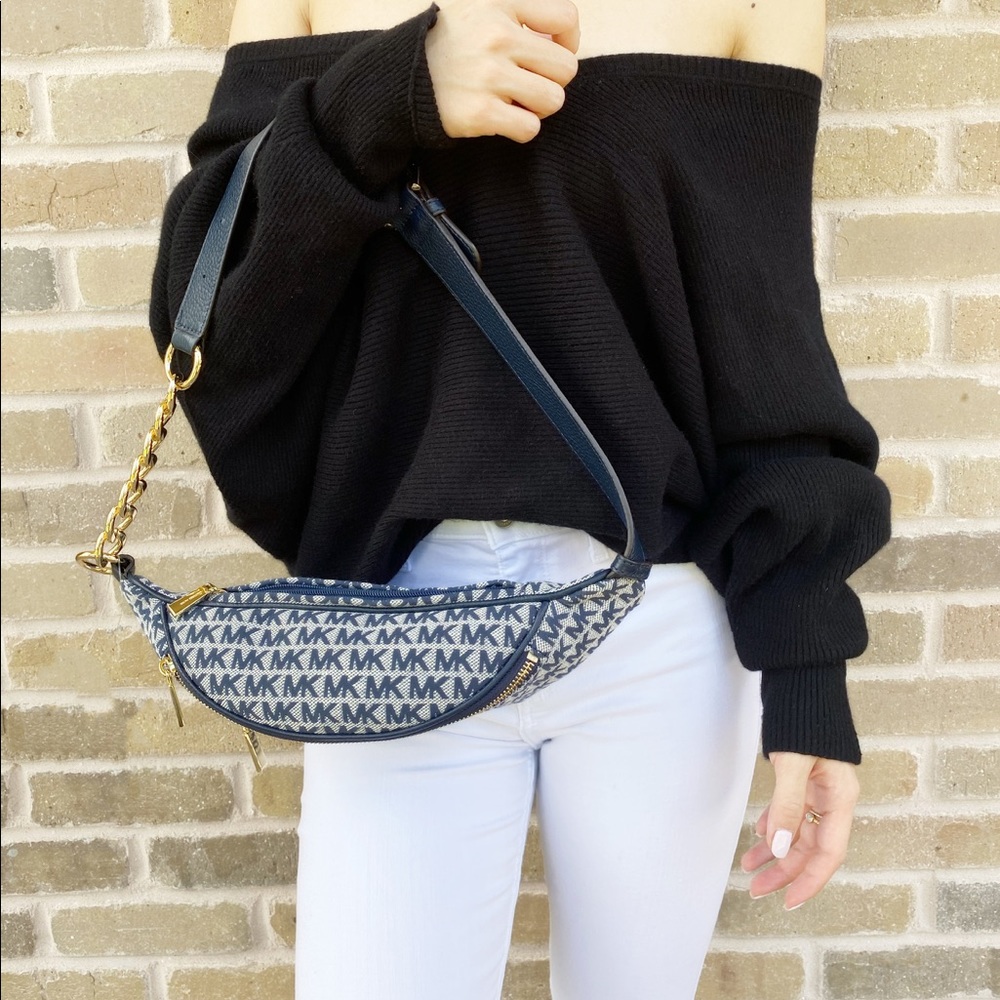 Michael Kors Waist Bag Fanny Pack MK Leopard Black - Picture 6 of 8